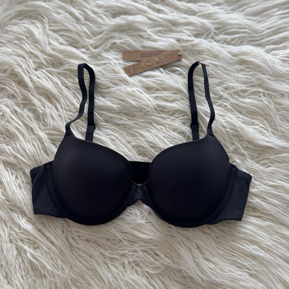 Skims Fits Everybody Push Up Demi Bra Onyx Size 32C